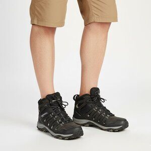 Merrell Men's Crosslander 3 Mid Hiking Shoes Black Suede Outdoor Boots sz 8